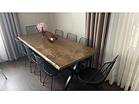 Masif Masa ve 8 Sandalye