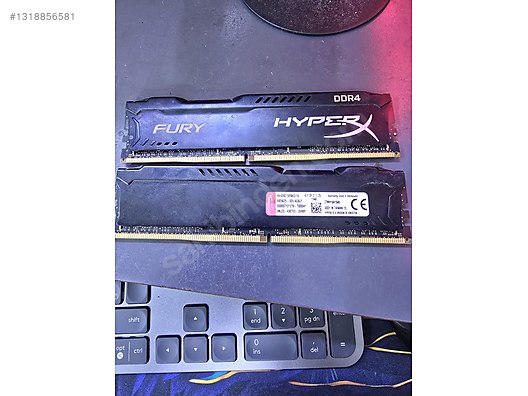 k DDR4 2X16 32 GB Kingston fury hyper x 2666 mhz ram sahibinden