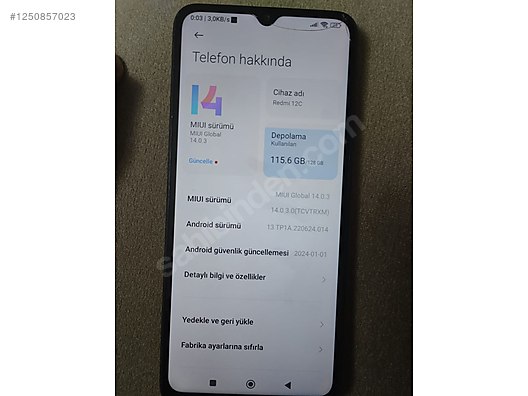 İkinci El ve Sıfır Alışveriş / Cep Telefonu & Aksesuar / Cep Telefonu / Xiaomi / Redmi 12C