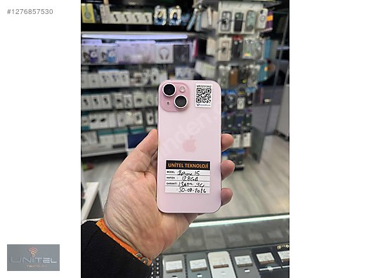 Resim Apple iPhone 15 İkinci El TR | 128 GB | Pembe İkinci El İPHONE 15 128 GB HATASIZ SIFIR GIBI