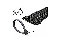 Siyah Plastik Kablo Bağı (Cırt Kelepçe) Seti 3.6X150 100 adet.