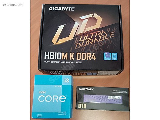 İntel i3 12100F işlemci/16gb ddr4 ram/h610m k ddr4 anakart Sıfır - Alışveriş :: Sıfır, İkinci El Ürünlerle sahibinden.com'da