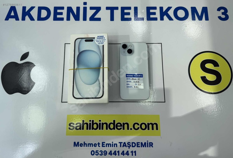 Resim Apple iPhone 15 İkinci El TR | 128 GB | Mavi 