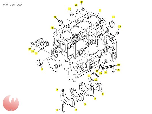 Perkins NH NJ Cat C4.4 Motor Bloğu ZZ50318 ZZ50327 MF 5455 6455 at