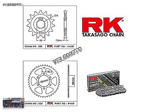 Şanzıman / KAWASAKİ ZX-6R 636 RK ZİNCİR DİŞLİ SET 2013-2017 UYUMLU
