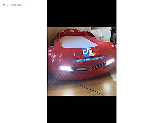 Çilek ışıklı kırmızı anahtarlı yatak+yaylı yatak Çilek Karyola