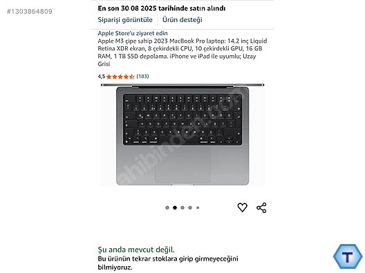 Apple Macbook / Kapalı Kutu M3 MacBook Pro 14
