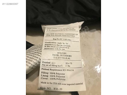 İkinci El ve Sıfır Alışveriş / Spor / Doğa Sporları / Kampçılık & Outdoor / Uyku Tulumu