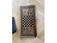 Ceviz ağacından işlemeli tavla