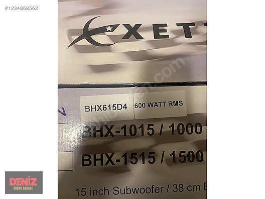Hoparlör / Subwoofer / Xetec 38 cm Subwoofer BHX 615 D4 Çift