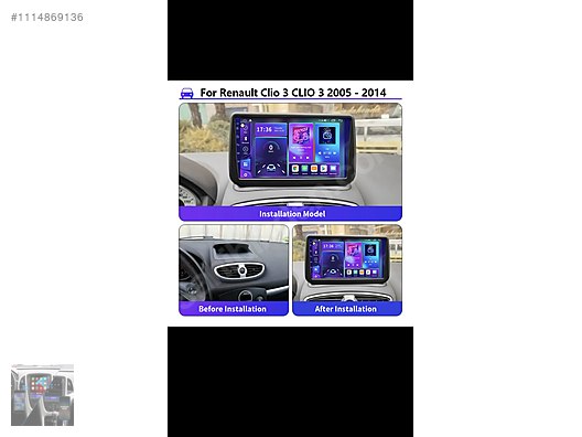 Touch Screen radio Android Auto Carplay Renault Clio 3 2005 - 2014