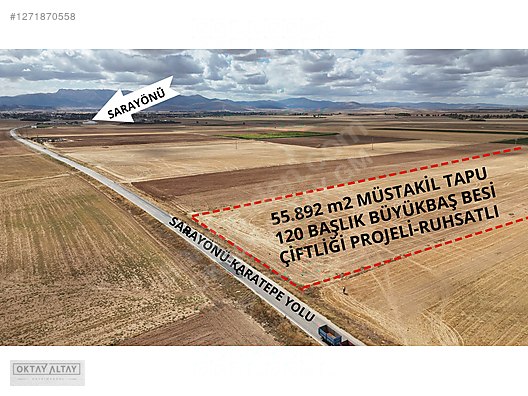 SARAYÖNÜ'NDE ANA YOLA CEPHE PROJELİ-RUHSATLI 56.000 m2 ARAZİ #1271870558