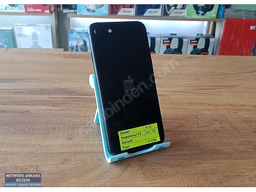 Resim Apple iPhone SE (2. Nesil) İkinci El TR | 64 GB | Siyah İkinci El iPHONE SE 64 GB - YURTİÇİ - PİL %99
