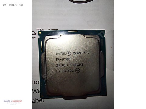 Intel Core i7-8700 İşlemci 12M Cache Turbo 4.60 GHz sahibinden