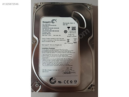 Seagate Barracuda 500GB HDD sahibinden.comda - 1325872546