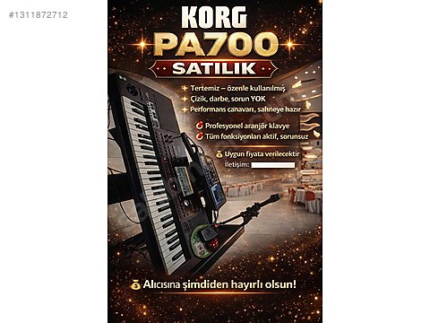 Korg pa 700 Emo set var - Org ve Tuşlu Çalgılar sahibinden.com'da