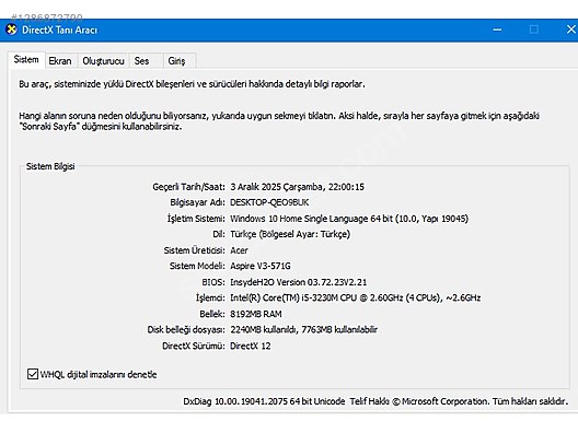 Used & Brand New Items / Computers / Laptops & Notebooks / Laptops / Acer