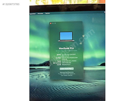 Apple Macbook / COK TEMIZ Macbook Pro 2019 touchbar on sahibinden