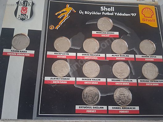 bjk 1997 shell paraları sahibinden.comda - 1308873896