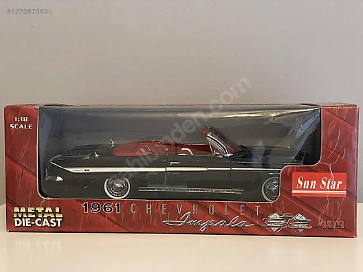 Sunstar 1/18 Chevrolet Impala Coupe Sport 1961 – Magnifique Bordeaux – Collection Miniature Neuve