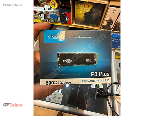 Crucial P3 Plus 500GB 3D NAND GEN4 NVMe PCle M.2 SSD 4700-1900