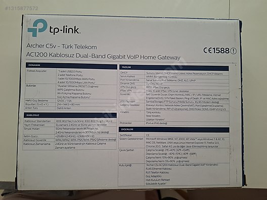 ZTE ZXHN H298A - AC1200 Dual Band Gigabit Fiber Router sahibinden