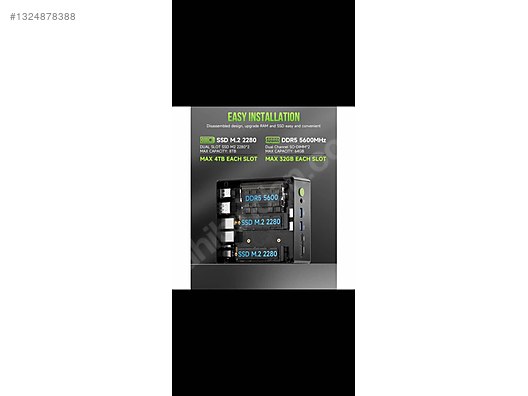 ゲーミングGMKtec K11 1TB 新品未使用 DDR5 5600 64gb Toplama / GMKtec Nucbox K11 64GB DDR5 ram , 1tb ssd sahibinden