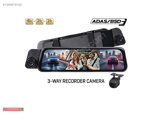 Araç İçi Kamera / For-X X-966DVR Araç Ön,İç ve Arka Üçlü Video