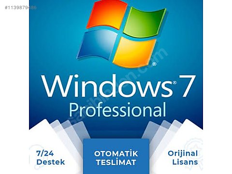 Windows 7 Pro 32+64 Bit Türkçe Orjinal Dijital Lisans Anahtarı At.