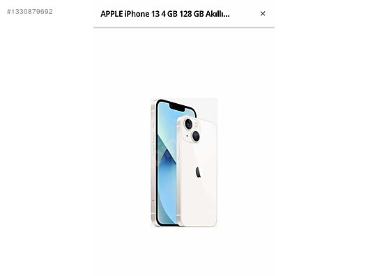 Apple / iPhone 13 / İPhone 13 128 gb on sahibinden.com - 1330879692