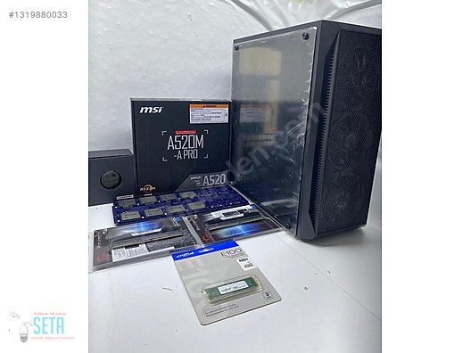 AMD Ryzen 5 5500 İŞLEMCİ +MSI A520+16GB 3600MHZ+480GB+650w