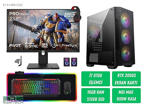 PC-OEM / i7 9700 | Rtx 2060s | 16GB Ram | 512GB SSD | Monitörlü