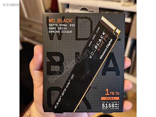 SATILIK SIFIR WD_Black SN770 1TB NVMe sahibinden.comda - 1313881697