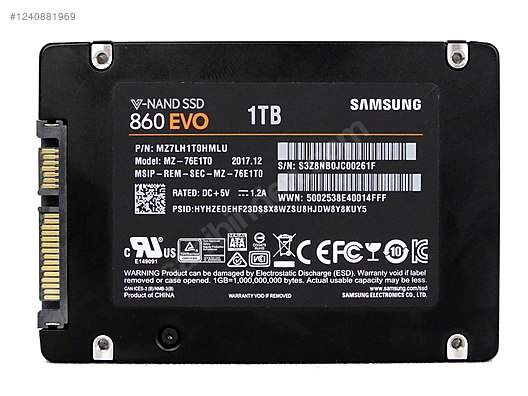 Samsung サムスン　860 EVO 1TB SATA 2.5インチ SSD Samsung 860 EVO 1TB 550MB-520MB/s Sata3 SSD Disk