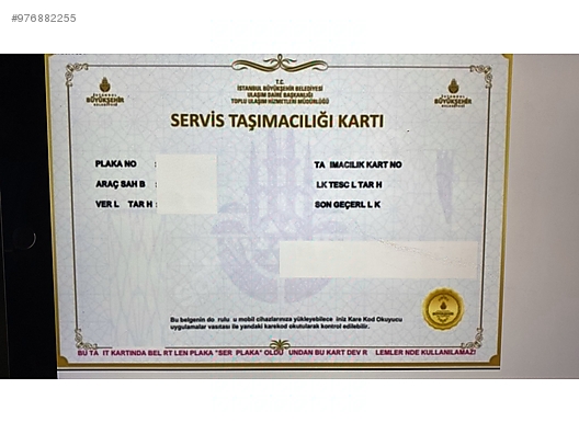 servis plakasi sahibinden satilik l plakasi aktif yol belgesi sahibinden comda 976882255