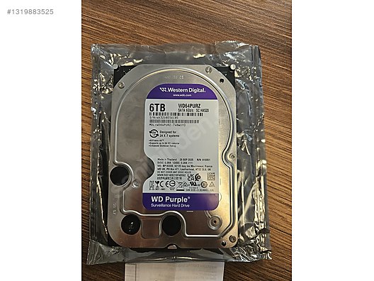 1072　売約済み　中古　WesternDigital HDD 6T Western Digital WD Purple 6TB HDD (Sıfır) sahibinden.comda