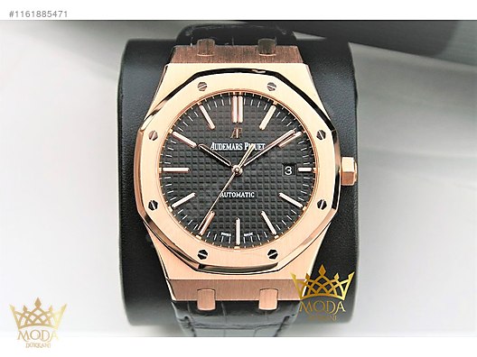 Audemars Piguet Audemars Piguet Royal Oak 15400 Leather Strap 3120 Rose Black at sahibinden 1161885471