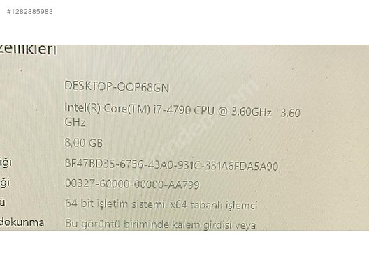 Masaüstü Bilgisayar - Anakart GIGABYTE GA-H81M-S1 1150 PİN DDR3 H81 İ7-4790 İŞLEMCİ FAN Anakart Anakart
