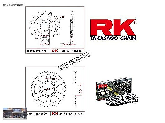 M M Şanzıman / KAWASAKİ ZX-6R 636 RK ZİNCİR DİŞLİ SET 2013-2017