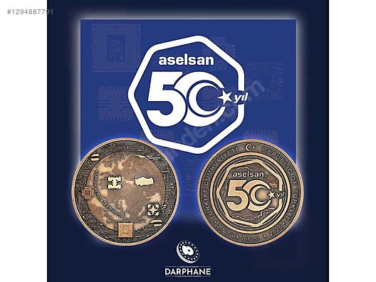 Aselsan'ın Kuruluşunun 50. Yılı Bronz Hatıra Parası( sertifikalı