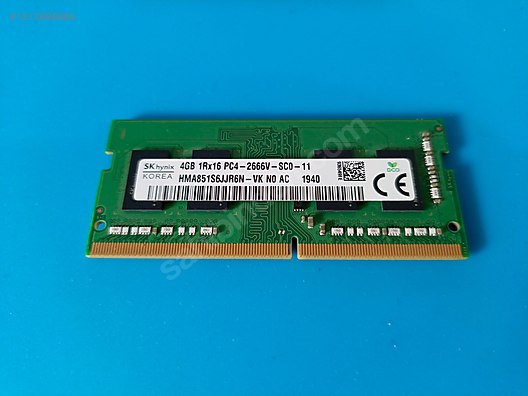 SK Hynix 4GB DDR4 2666MHz Laptop RAM - Sorunsuz Orijinal