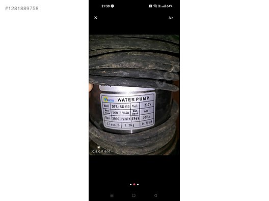 İkinci El ve Sıfır Alışveriş / Bahçe & Yapı Market / Yapı Malzemeleri / Sıhhi Tesisat / Pompa & Hidrofor