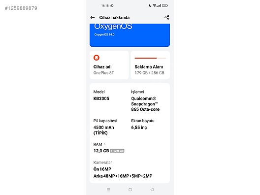 İkinci El ve Sıfır Alışveriş / Cep Telefonu & Aksesuar / Cep Telefonu / OnePlus / 8T