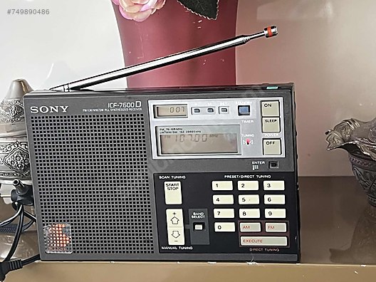 Sony Dijital Portatif Radyo - SONY ICF-7600D 1983MÖDL JAPAN