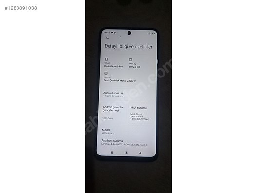 İkinci El ve Sıfır Alışveriş / Cep Telefonu & Aksesuar / Cep Telefonu / Xiaomi / Redmi Note 9 Pro