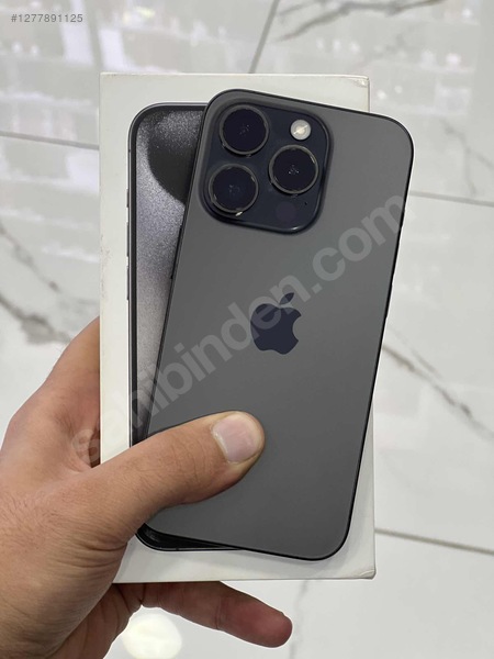 Resim Apple iPhone 15 Pro İkinci El TR | 512 GB | Siyah İkinci El İPHONE 15 PRO 512 GB 10 AY GARANTİLİ PİL 90 HATASIZ TÜRKİYE