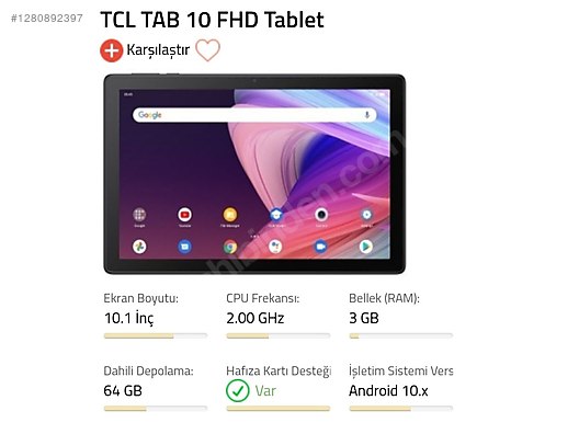 İkinci El Tab 10 HD