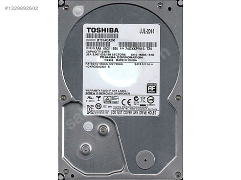 2TB HARD DİSK - TOSHIBA D01ACA200 - SAĞLIK %100 sahibinden.comda