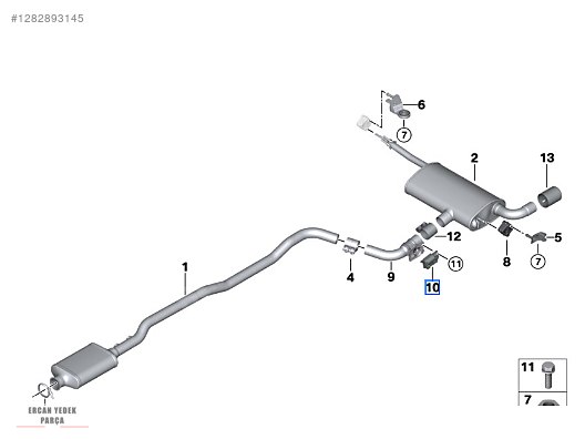 Cars & SUVs / Exhaust / BMW F40 F44 F48 F39 B37 EGZOZ GAZI KAPAĞI