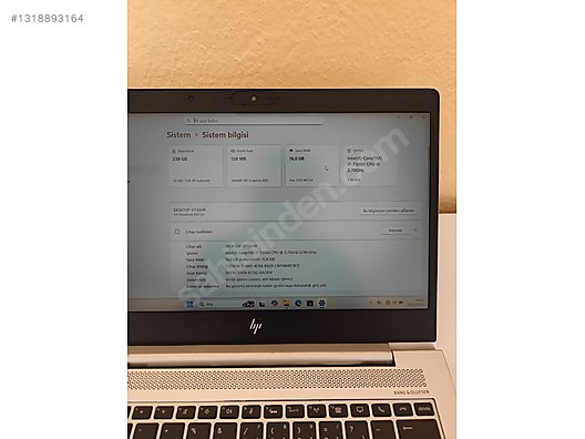 HP / HP EliteBook i7 işlemci 16gb Ram İş Bilgisayarı sahibinden